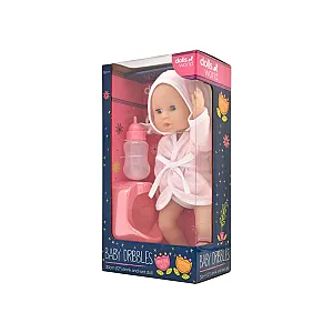 Dolls World baba, fürdőköpenyben, 30 cm
