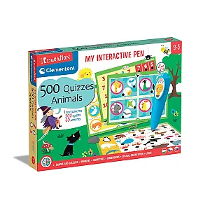 Clementoni 500 de Quiz-uri pentru preșcolari cu stilou interactiv, Animale