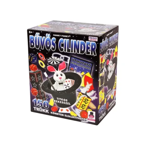 Magic Show bűvös cilinder - 150 trükkel