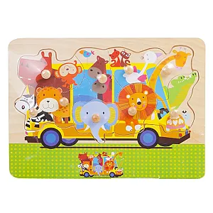 Puzzle din lemn cu mânere