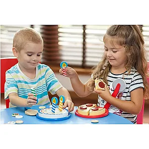 Melissa&Doug Set cu tort si pizza din lemn