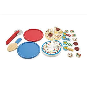 Melissa&Doug Set cu tort si pizza din lemn