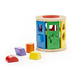 Melissa&Doug Cilindru din lemn cu forme