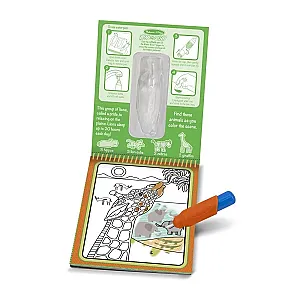 Melissa & Doug Water WOW! Safari – Carte de colorat cu apă