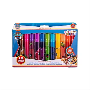 Canenco Fruity Squad Paw Patrol carioci parfumate cu vârf subțire, 12 buc