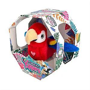 Happy Yappers pluș interactiv – papagal ara roșu