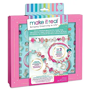 Make It Real – Brățări cu pandantive cristal, varianta roz